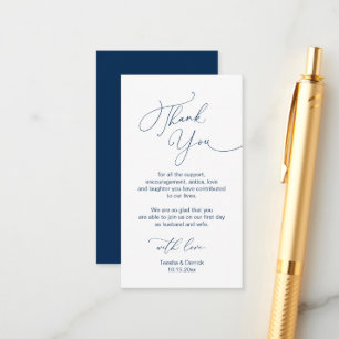 Carte D'accompagnement Script minimaliste moderne, Merci Mariage