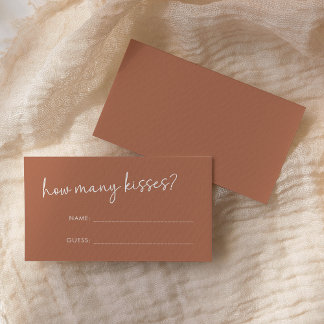 Carte D'accompagnement Script Minimaliste Terracotta Combien De Baisers J