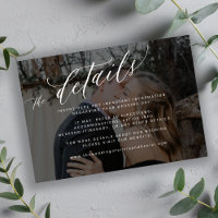 Script moderne noir décoloré photo détails mariage