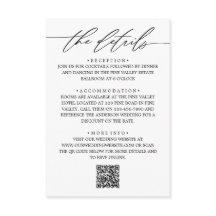 Script moderne & Photo Mariage Détails & Code QR