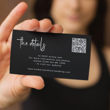 Script moderne QR CODE moderne RSVP détails mariag