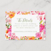 Script moderne Rose Orange Fleurs Détails Mariage
