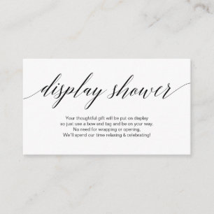 Carte D'accompagnement Script noir moderne, douche d'affichage