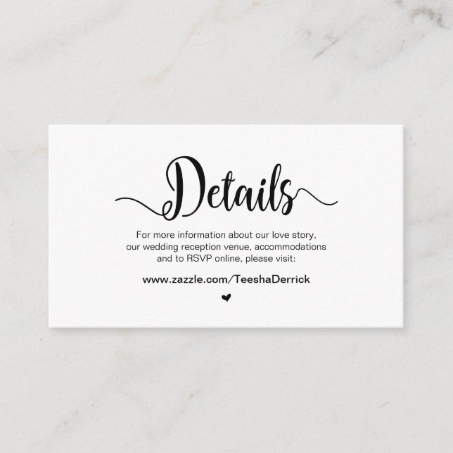 Carte D'accompagnement Script Rustic Farm, Détails Mariage (Devant)