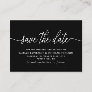 Carte D'accompagnement Script Simple Enregistrer La Date