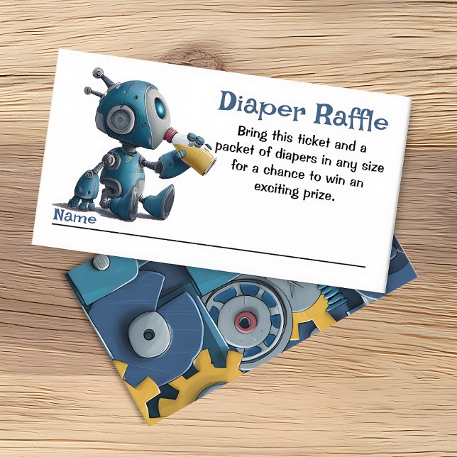 Carte D'accompagnement Se préparer pour bébé et livres Diaper Raffle (Créateur téléchargé)