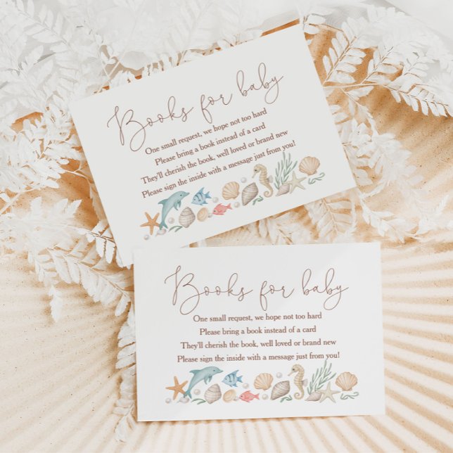 Carte D'accompagnement Sea You Soon Coastal Baby Shower Books For Baby (Créateur téléchargé)