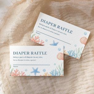 Carte D'accompagnement Sea You Soon Océan Baby Shower Tirage de Couches