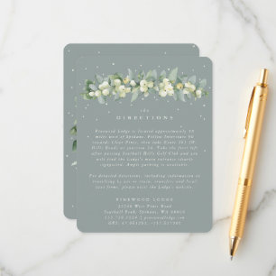 Carte D'accompagnement Seafoam Snowberry+Eucalyptus Garland Directions