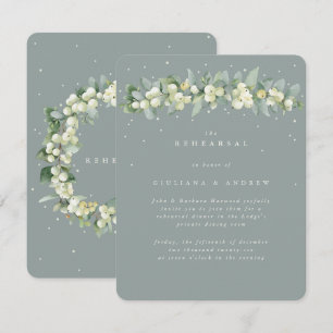 Carte D'accompagnement Seafoam Snowberry+Eucalyptus Mariage répétition