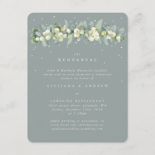 Carte D'accompagnement Seafoam Snowberry+Eucalyptus Mariage répétition