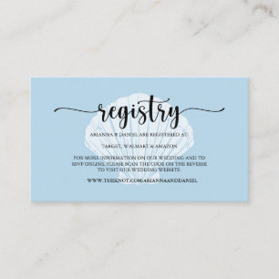 Carte D'accompagnement Seaside Beach Blue Seashell Registre Site Enclo