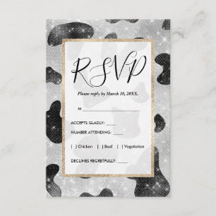 Carte D'accompagnement Séquins de Parties scintillant brillant noir brill