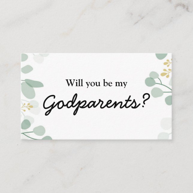 Carte D'accompagnement Serez-Vous La Proposition De Mes Parents Godards ? (Devant)
