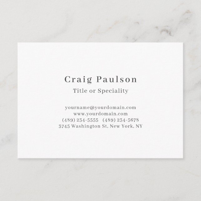 Carte D'accompagnement Serif Font Simple Professional Plain Minimalist (Devant)