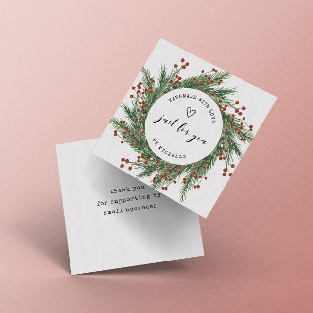 Carte D'accompagnement Serre De Vacances Faite À La Main Avec Merci De Sc (Créateur téléchargé)