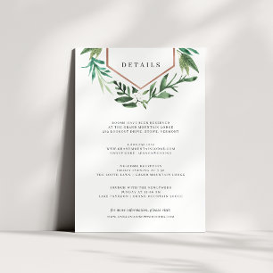 Carte D'accompagnement Serre Détails du Mariage botanique aquarelle