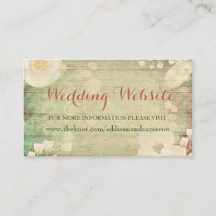 Carte D'accompagnement Shabby Chic Florals   Site Mariage
