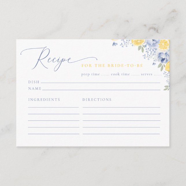 Carte D'accompagnement She Found Her Main Squeeze Recipe Card (Devant)