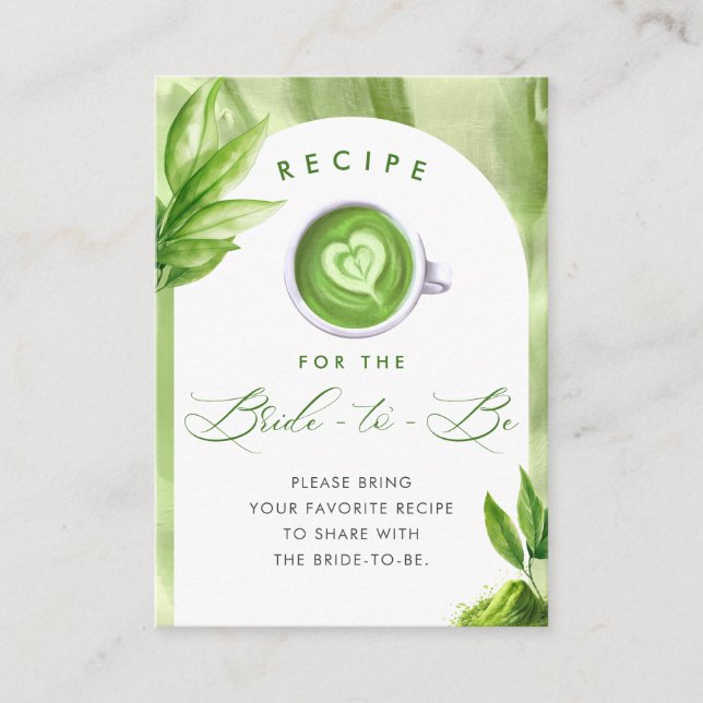 Carte D'accompagnement She Found Her Perfect Matcha Bridal Shower Recipe (Devant)