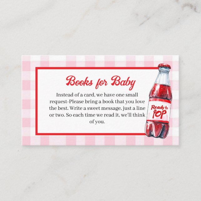 Carte D'accompagnement She's Ready to Pop Baby Shower Books for Baby  (Devant)