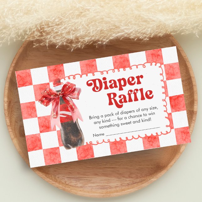 Carte D'accompagnement She's Ready to Pop Baby Shower Diaper Raffle (She's Ready to Pop Cola Baby Shower Diaper Raffle)