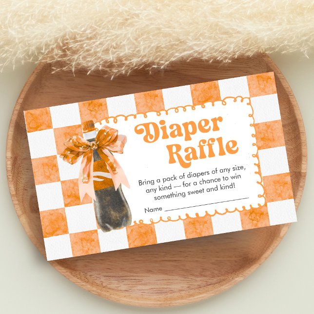 Carte D'accompagnement She's Ready to Pop Baby Shower Diaper Raffle (Cola Baby Shower Diaper Raffle)