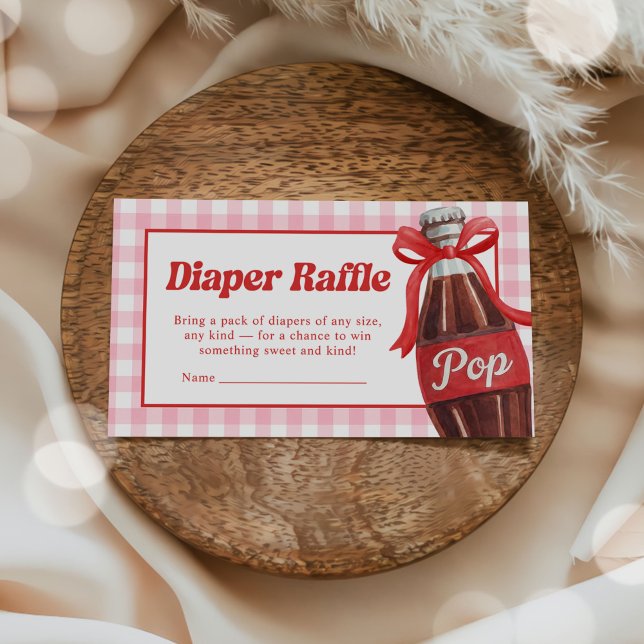Carte D'accompagnement She's Ready to Pop Baby Shower Diaper Raffle (Créateur téléchargé)
