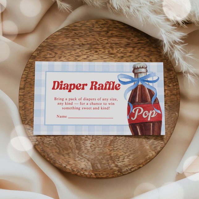 Carte D'accompagnement She's Ready to Pop Baby Shower Diaper Raffle (Créateur téléchargé)