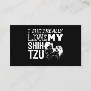 Carte D'accompagnement Shih Tzu Lover  J'Aime Vraiment Mon Shih Tzu