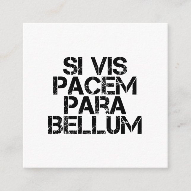 Carte D'accompagnement Si Vis Pacem Para Bellum (Devant)