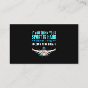Carte D'accompagnement Si Vous Pensez Que Votre Sport Est Dur Baignade Dr