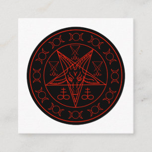 Carte D'accompagnement Sigil de Baphomet triple lune et sigil de lucifer
