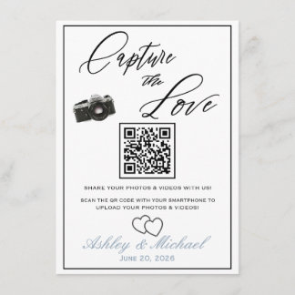 Carte D'accompagnement Signe QR photo mariage