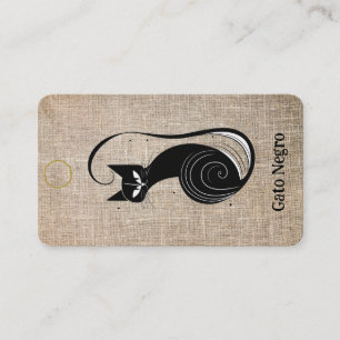 Carte D'accompagnement Signet personnalisable "Gato Negro/Gato Blanco"