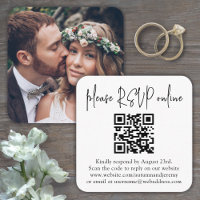 S'il vous plaît RSVP Mariage en ligne QR Code et C