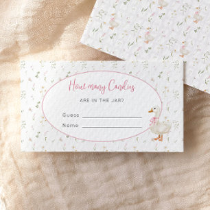 Carte D'accompagnement Silencieux Fleur sauvage d'oie rose Combien de bon