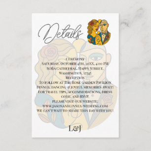 Carte D'accompagnement Silhouette artistique Destination Mariage Art mode