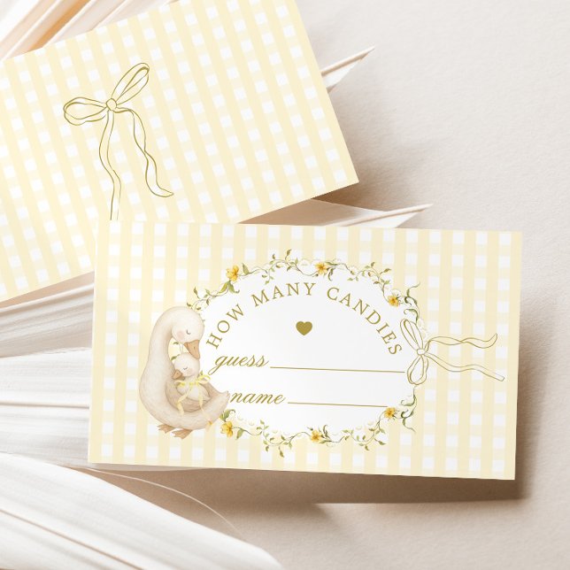 Carte D'accompagnement Silly Goose How many candies Baby Shower (Créateur téléchargé)