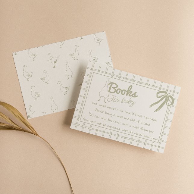 Carte D'accompagnement Silly Goose Levée neutre En vichy demande de réser (Créateur téléchargé)