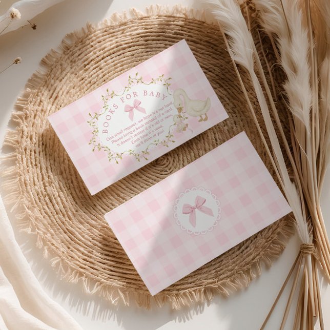 Carte D'accompagnement Silly Goose Pink Gingham Books for baby (Créateur téléchargé)