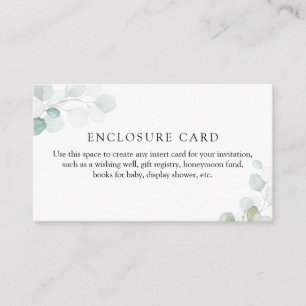 Carte d'accompagnement simple aquarelle eucalyptus