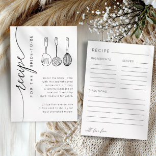 Carte D'accompagnement Simple Baby Shower de Mariage Noir et Blanc