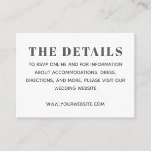 Carte D'accompagnement Simple Black White Informations de base QR Code We