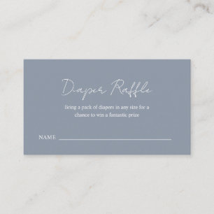 Carte D'accompagnement Simple Dusty Blue Boy Baby shower Diaper Raffle