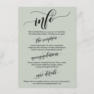 Carte D'accompagnement Simple Elaborer Script Mariage Info Sage Green