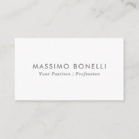 Simple Élégant Minimaliste Moderne Blanc