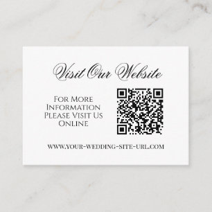 Carte D'accompagnement Simple Elegant QR Code Visitez notre site Web Mari