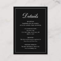 Simple Formel Traditionnel Élégant Mariage Noir