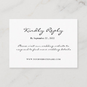 Carte D'accompagnement Simple mais élégant : Linge noir avec Monogramme